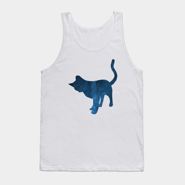 Cat Silhouette Tank Top by TheJollyMarten